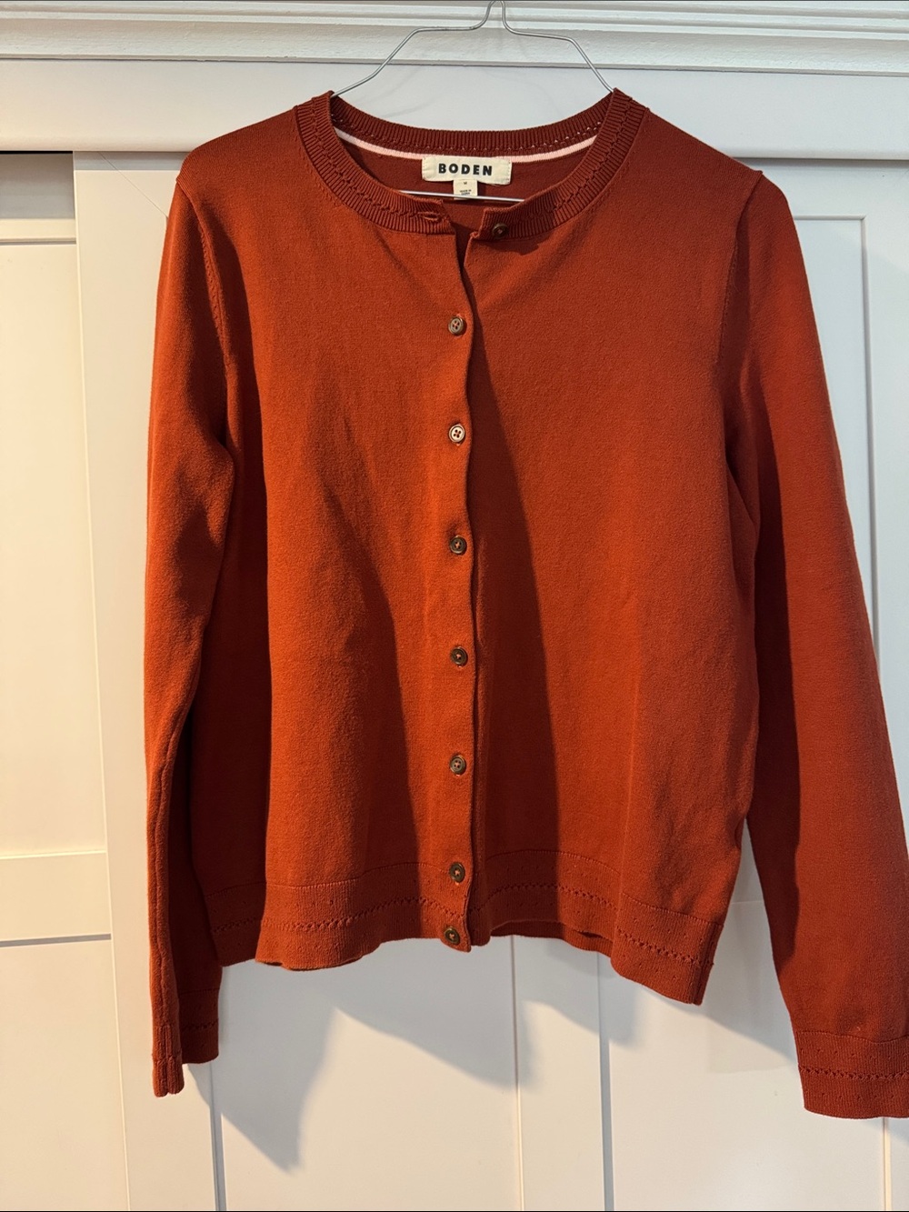 Boden Women's  rust colored Cardigan